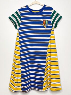 Mini Boden x Harry Potter Hogwarts House Colorful Breton Striped Dress Size 8-9